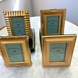 Small gold filigree pictures frames - set of 4